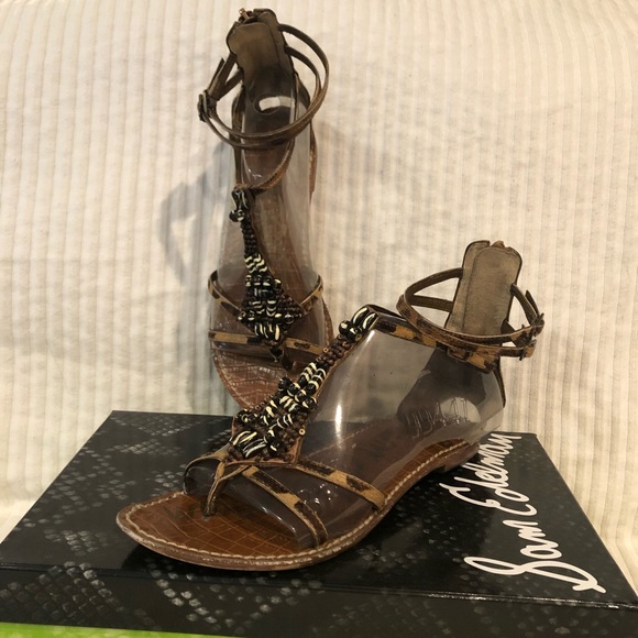 Sam Edelman Shoes - Sam Edelman Sz 8.5 Giada Leopard Calf Hair Sandal